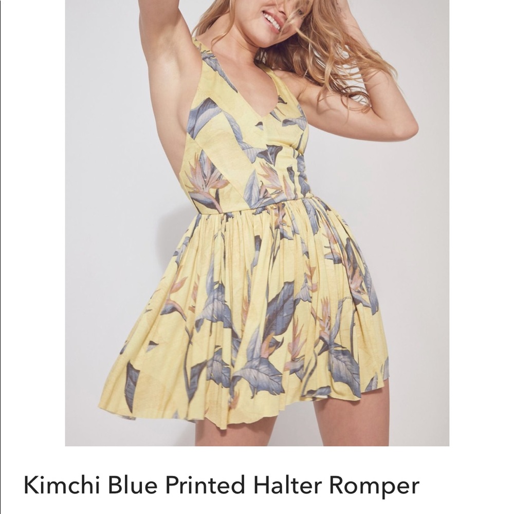 Kimchi Blue Printed Halter Romper
